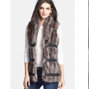 Buffalo David Britton Faux Fur & Faux Leather Vest